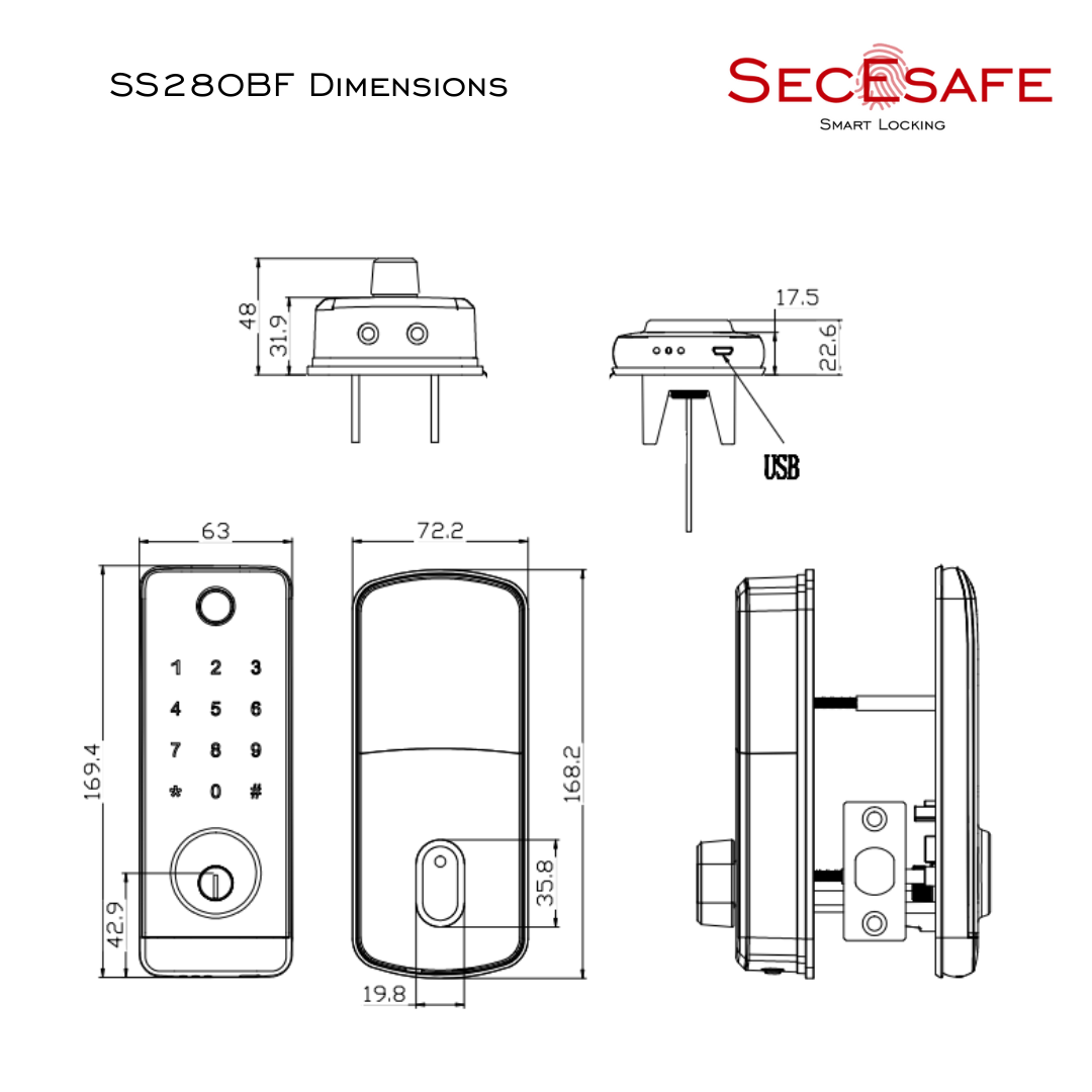 SS280BF - Smart Deadbolt