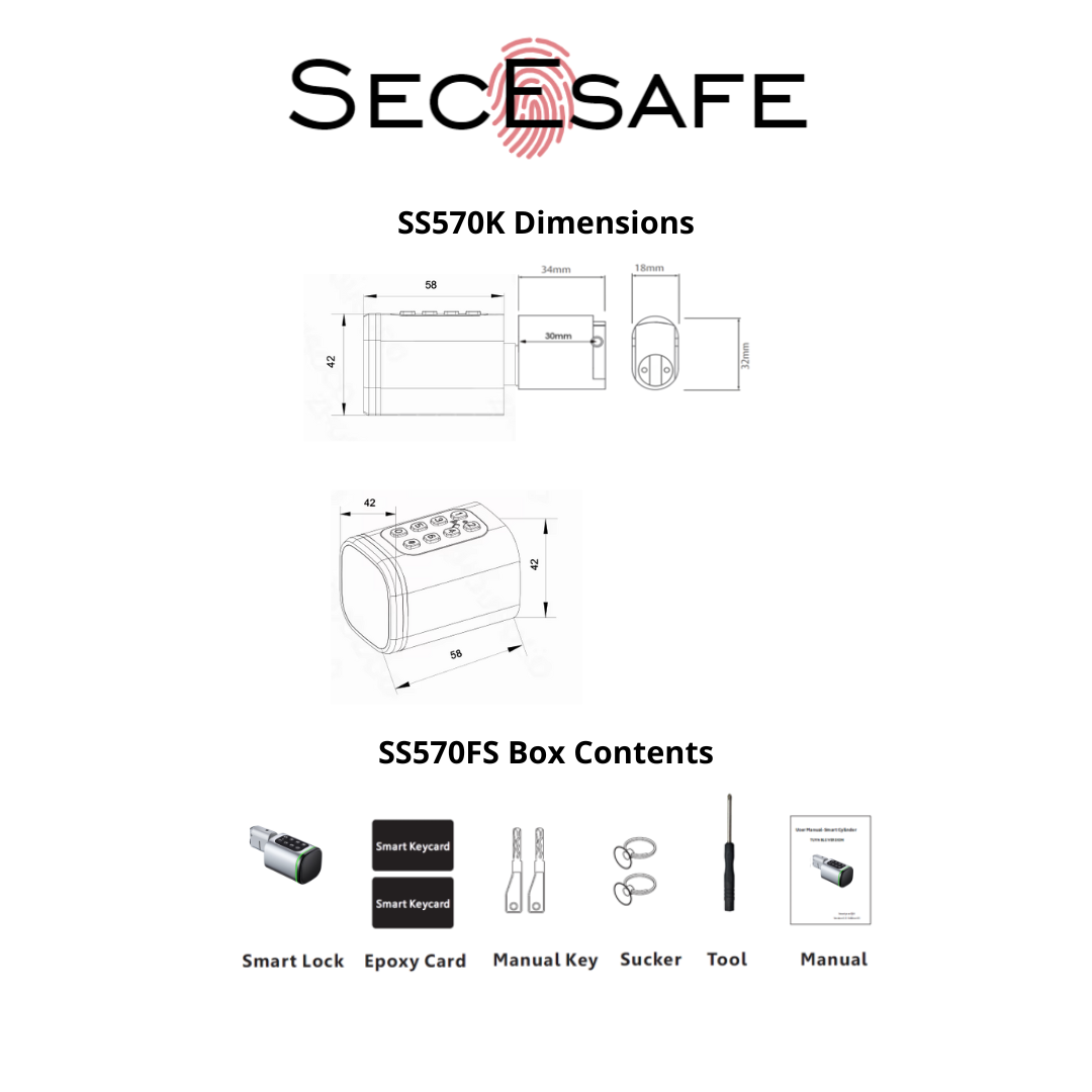 SS570KPS/B - Smart Key Pad 570 Style Cilinder