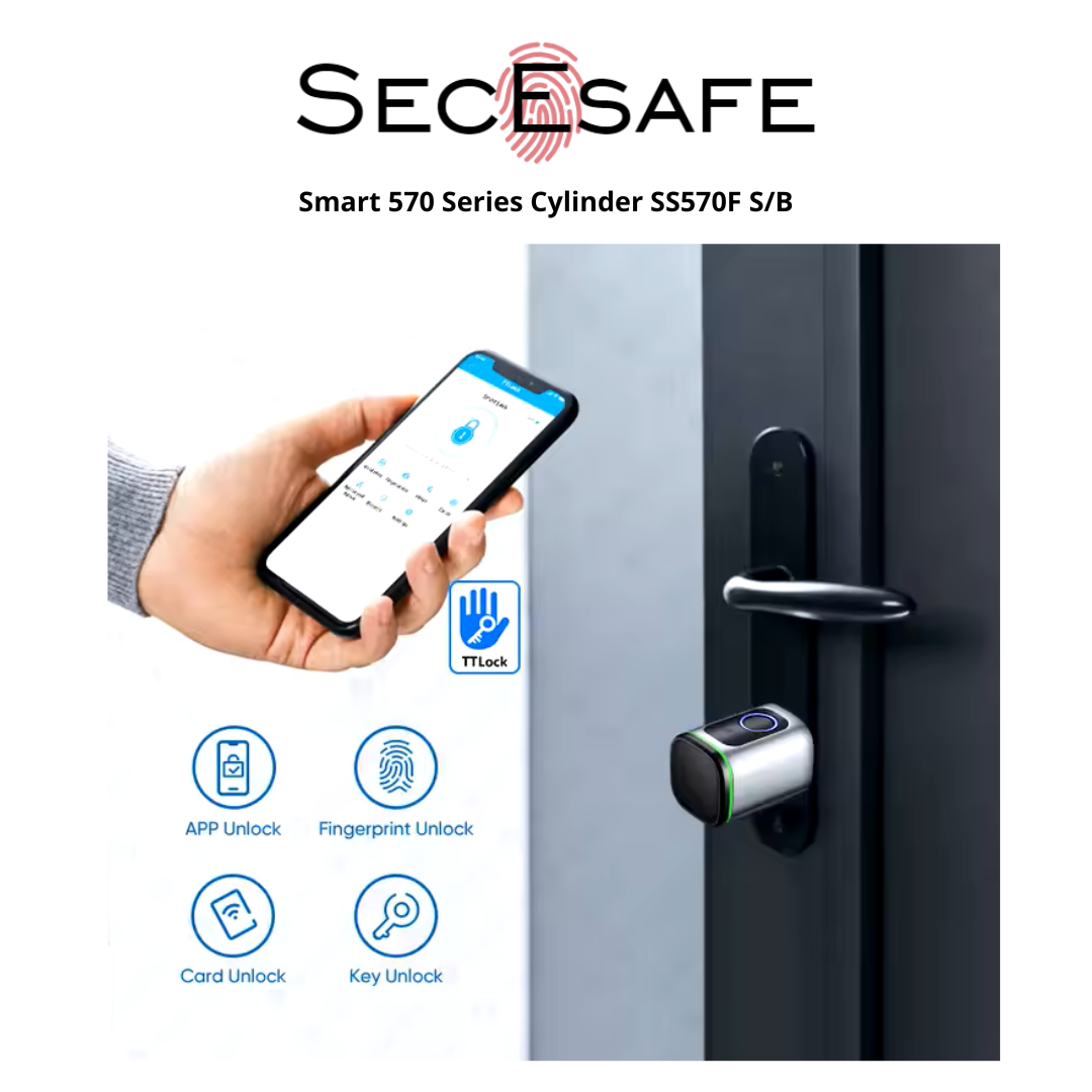 SS570FS/B - Fingerprint Smart 570 Style Cylinder